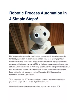 Robotic Process Automation in 4 Simple Steps