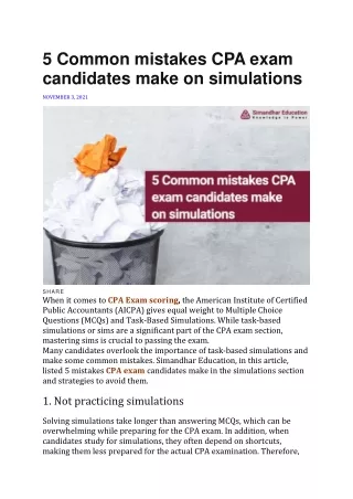 5 Common mistakes CPA exam candidates make on simulations-converted