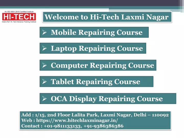 welcome to hi tech laxmi nagar