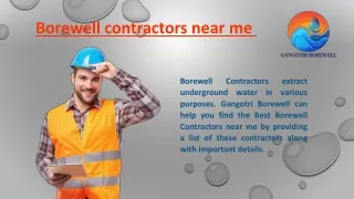 Borewell contractors near me