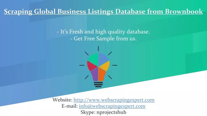 scraping global business listings database from brownbook