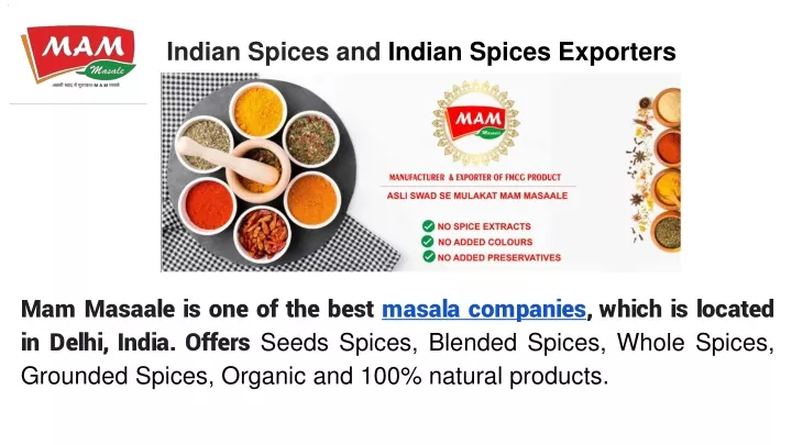 indian spices and indian spices exporters