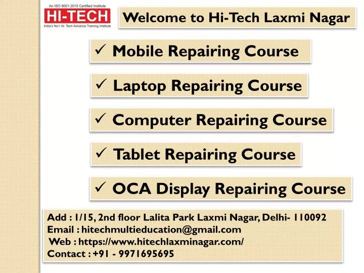 welcome to hi tech laxmi nagar