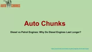 Diesel vs Petrol Engines: Why Do Diesel Engines Last Longer PDF