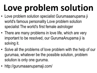 love problem solution