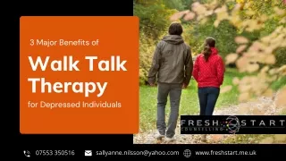 3 Major Benefits of Walk Talk Therapy for Depressed Individuals