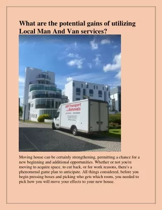 what are the potential gains of utilizing local