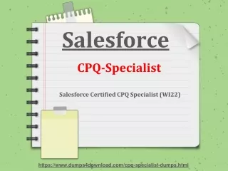 Salesforce CPQ-Specialist Dumps With Valid Exam Questions | Dumps4download