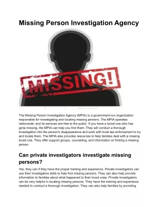 Lauth Missing Person