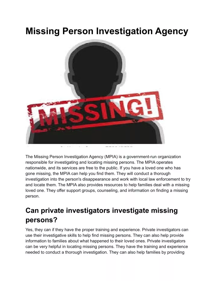 PPT - Lauth Missing Person PowerPoint Presentation, free download - ID ...