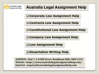 australia legal assignment help