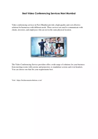 Best Video Conferencing Services Navi Mumbai