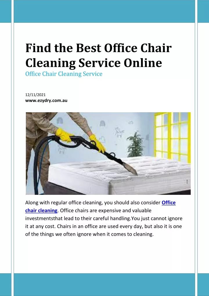 find the best office chair cleaning service