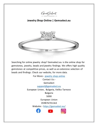 Jewelry Shop Online