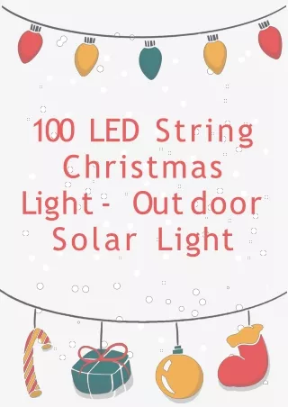 100 LED String Christmas Lights - Outdoor Solar Light