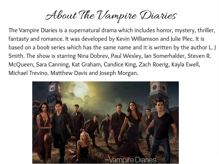 about the vampire diaries the vampire diaries