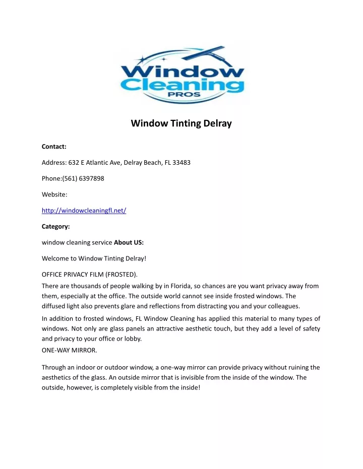 window tinting delray