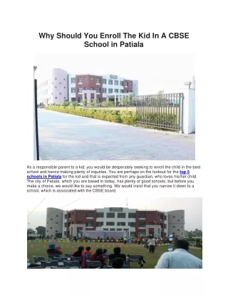 Top school in Patiala