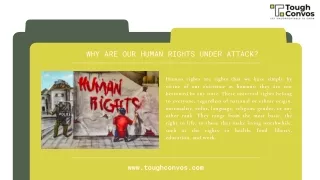 Why are our human rights under attack