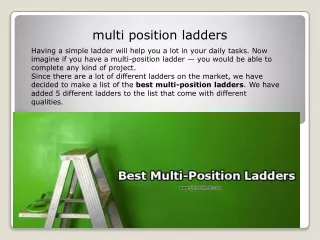 multi position ladders
