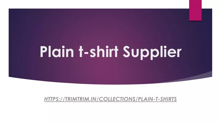 plain t shirt supplier