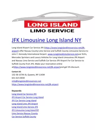 Long Island Limo JFK Airport