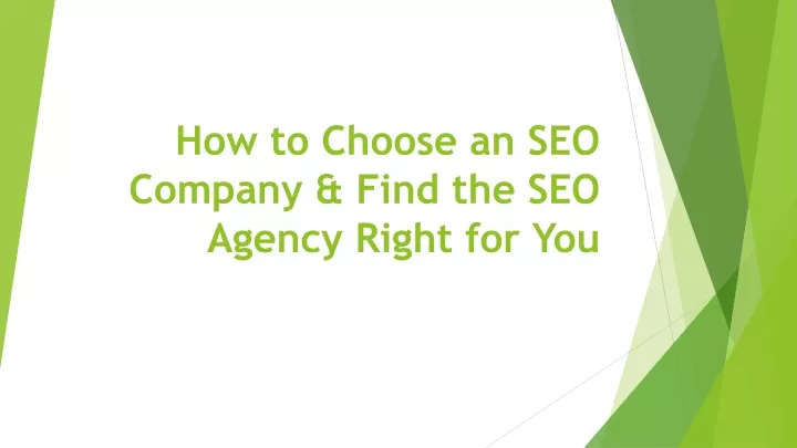 how to choose an seo company find the seo agency right for you