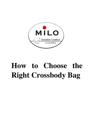 how to c h oose the right crossbody bag