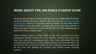 Find the Air Force X Group Exam Coaching in Delhi