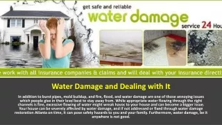 Water Damage and Dealing with It