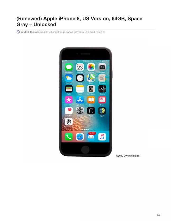 renewed apple iphone 8 us version 64gb space gray