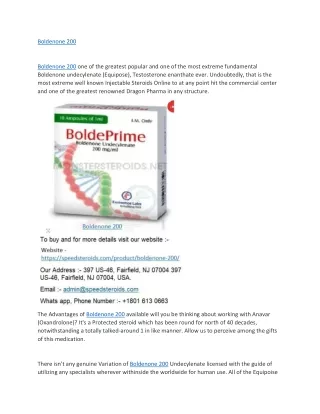 Boldenone 200