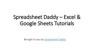 spreadsheet daddy excel google sheets tutorials