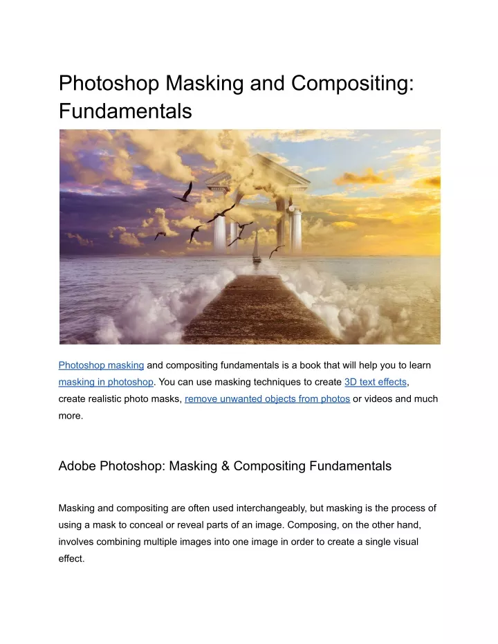 photoshop masking and compositing fundamentals