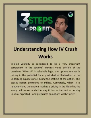 Understanding How IV Crush Works