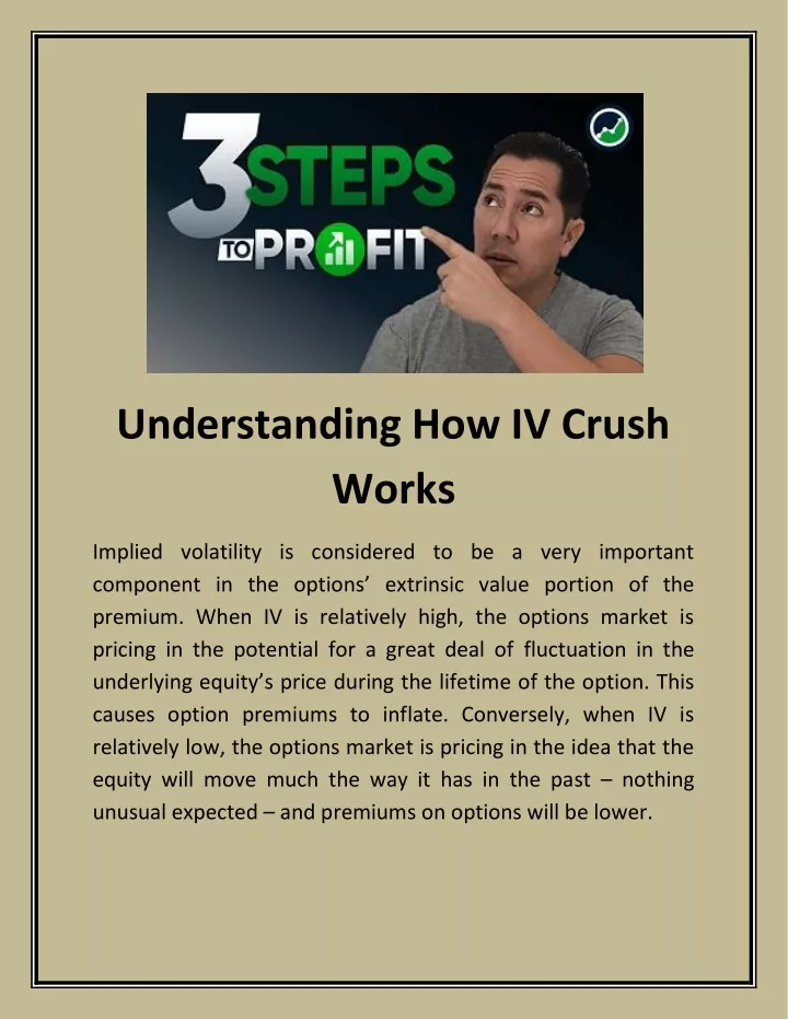 understanding how iv crush works