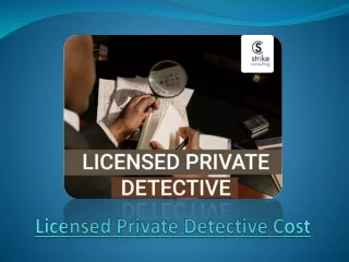 How Much Does A Licensed Private Detective Cost