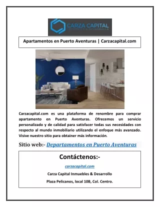 Apartamentos en Puerto Aventuras | Carzacapital.com