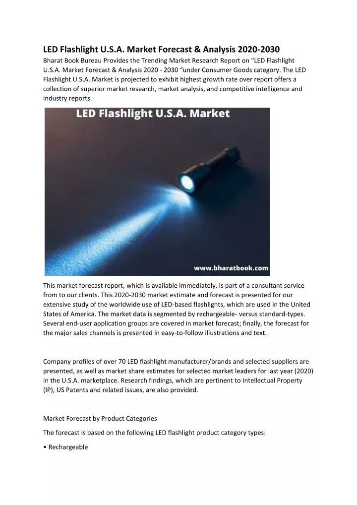 led flashlight u s a market forecast analysis