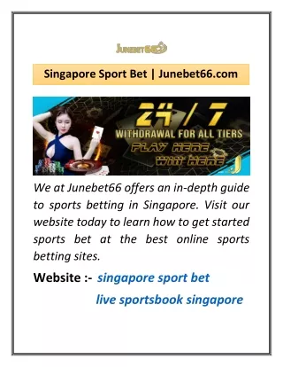 Singapore Sport Bet | Junebet66.com