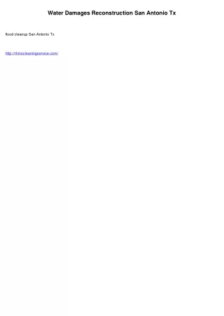 Water Damage Repair San Antonio Tx