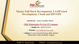 Master Full Stack Development, LAMP stack Development, Cloud and DEVOPS