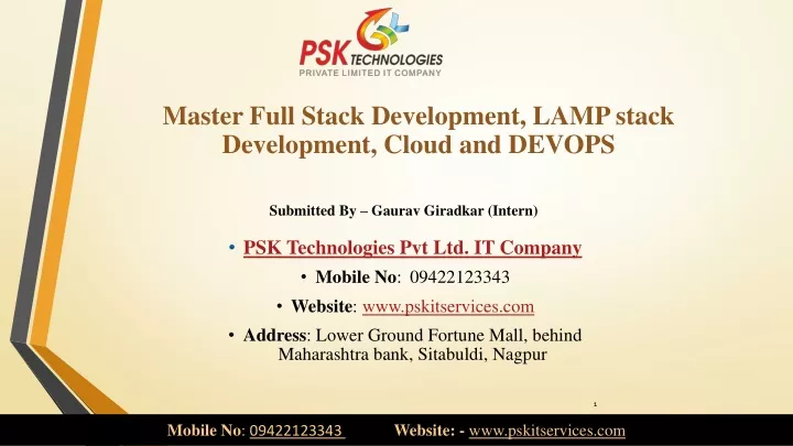 master full stack development lamp stack