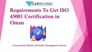 requirements to get iso 45001 certification in oman
