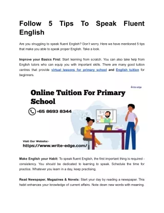follow english