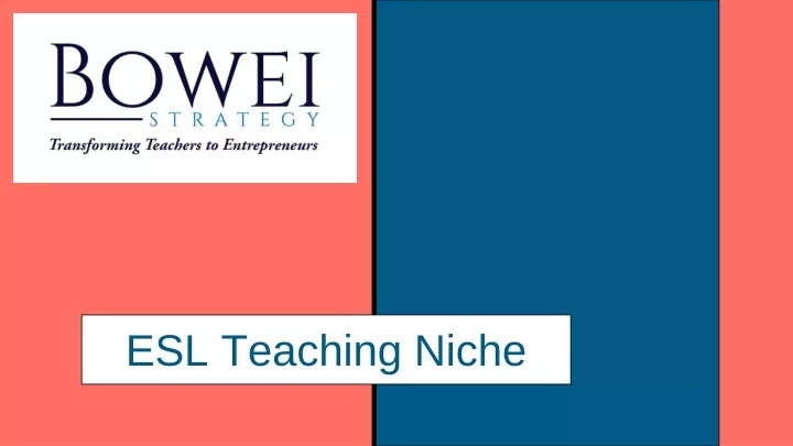 esl teaching niche