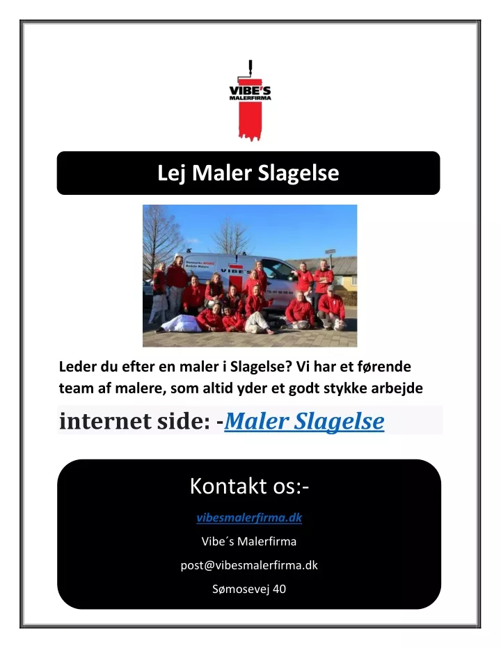 lej maler slagelse