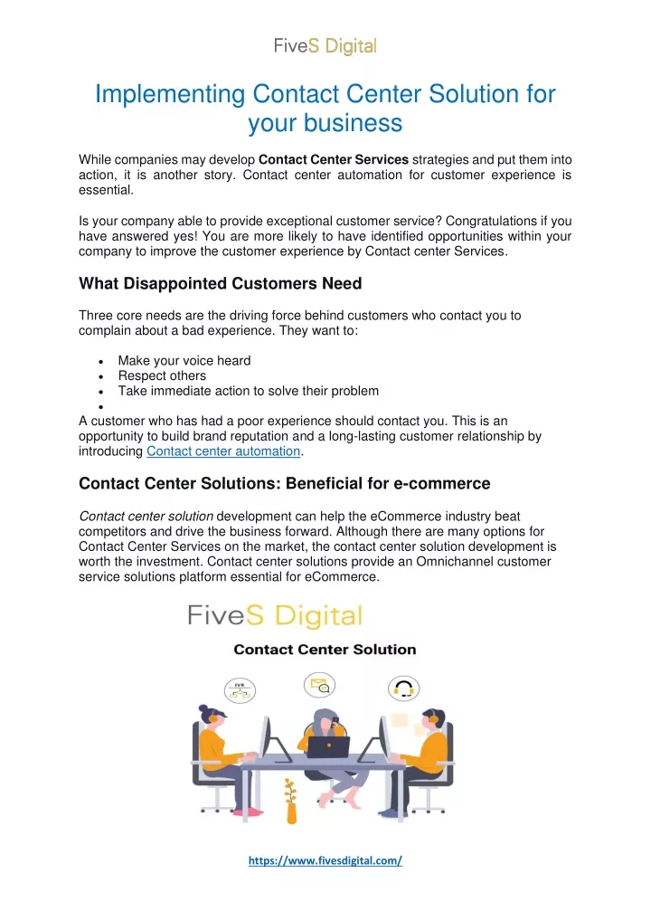 implementing contact center solution for your