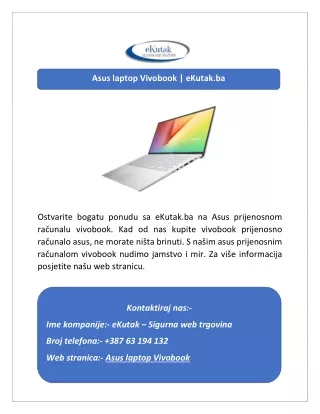 Asus laptop Vivobook | eKutak.ba