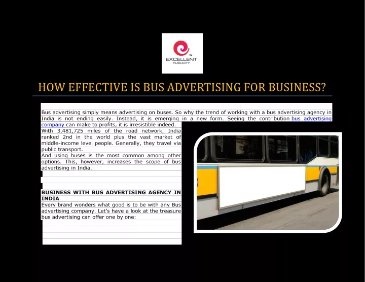 how effective is bus advertising for business